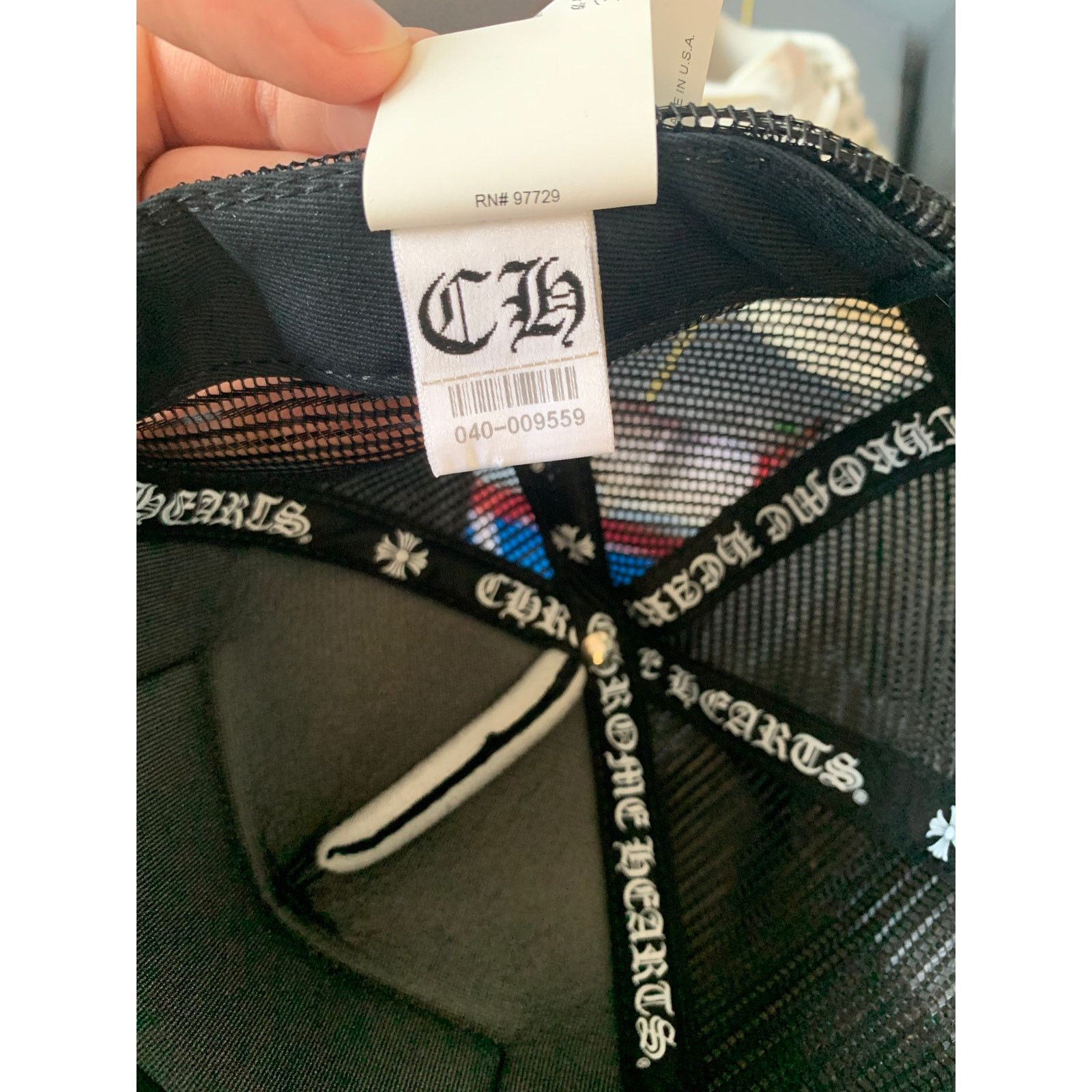 Chrome Hearts Chrome Hearts CH Hollywood Trucker Hat Black/Black BRAND NEW Size ONE SIZE - 6 Thumbnail