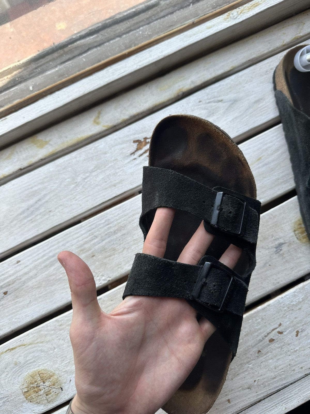 Birkenstock 🚨Vintage Birkenstock 46 black Luxe Sandals rare slides Size US 13 / EU 46 - 3 Thumbnail