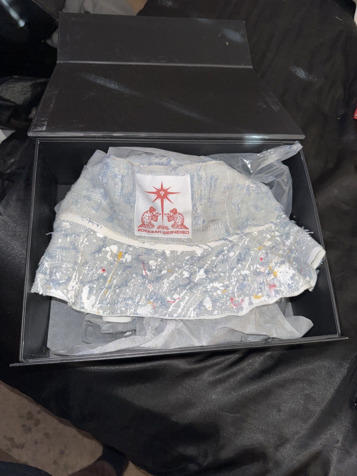Designer × Vintage Famine paint bucket hat Size ONE SIZE - 1 Thumbnail