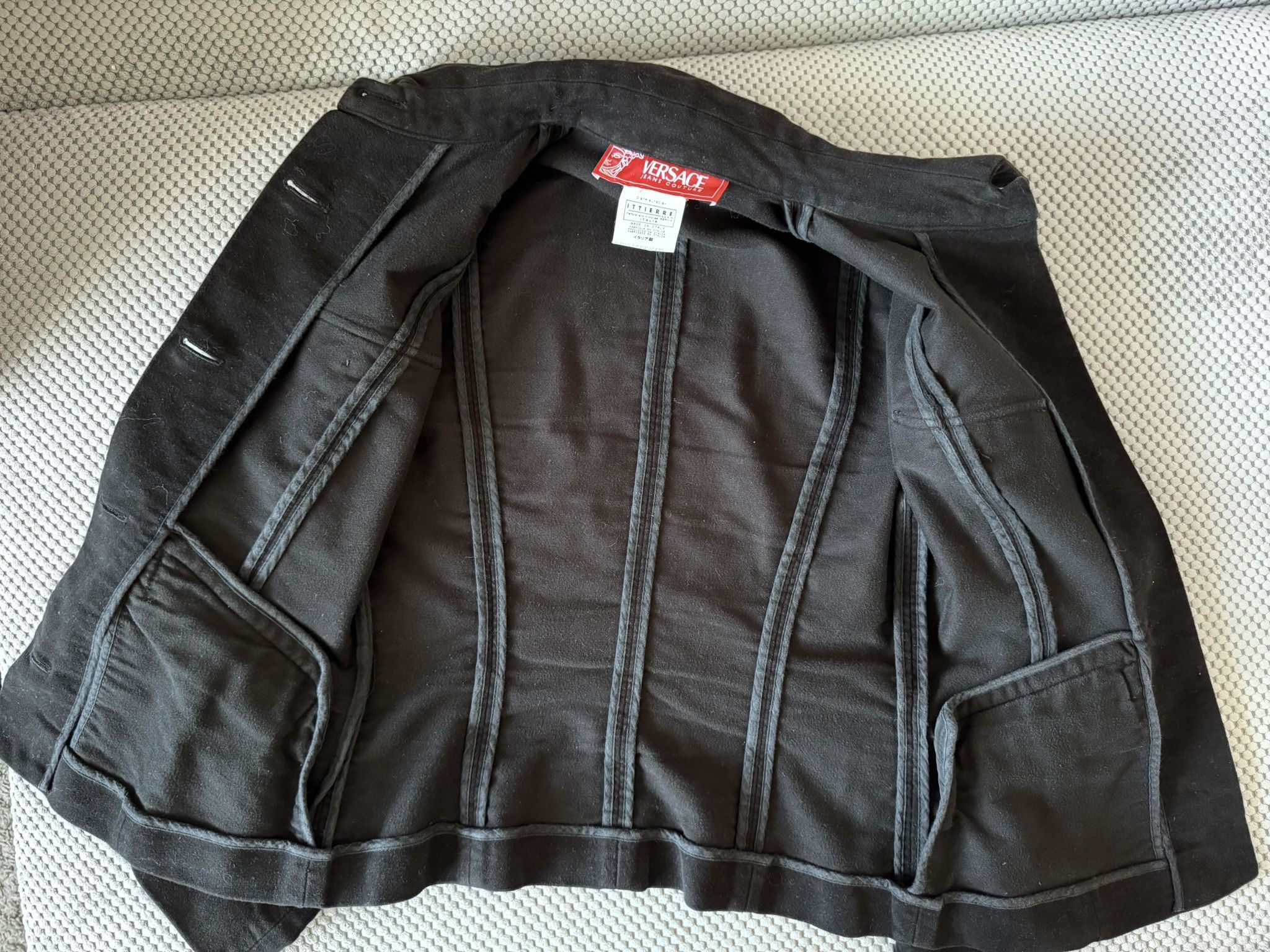 Versace Jeans Couture Vintage Y2K Versace Jeans Couture Black Jacket Italy XS-S Size XS / US 0-2 / IT 36-38 - 7 Thumbnail