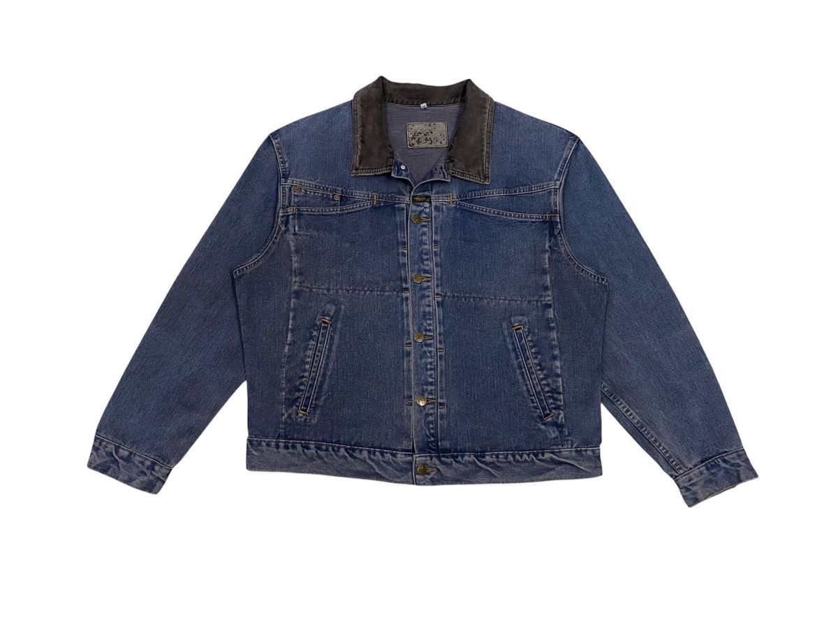 Marithe + Francois Girbaud 90s Marithe Francois Girbaud Corduroy Switching Denim Jacket Size US L / EU 52-54 / 3 - 1 Thumbnail