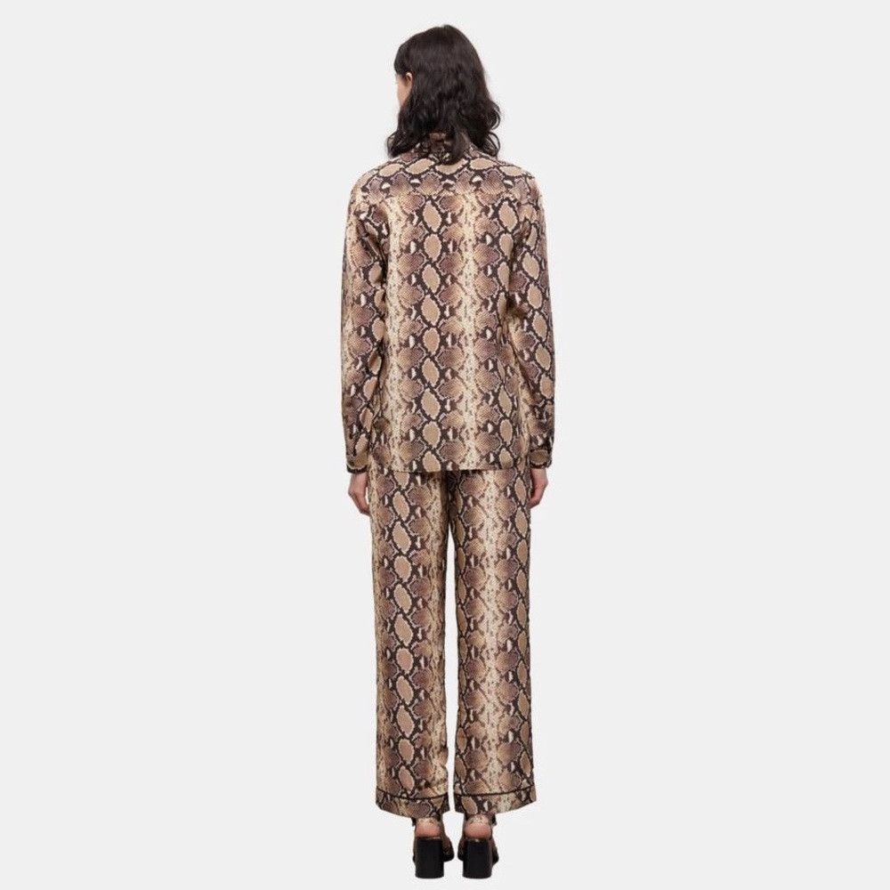 The Kooples The Kooples 100% Silk Snakeskin Print Button Front Shirt Size XS / US 0-2 / IT 36-38 - 3 Thumbnail