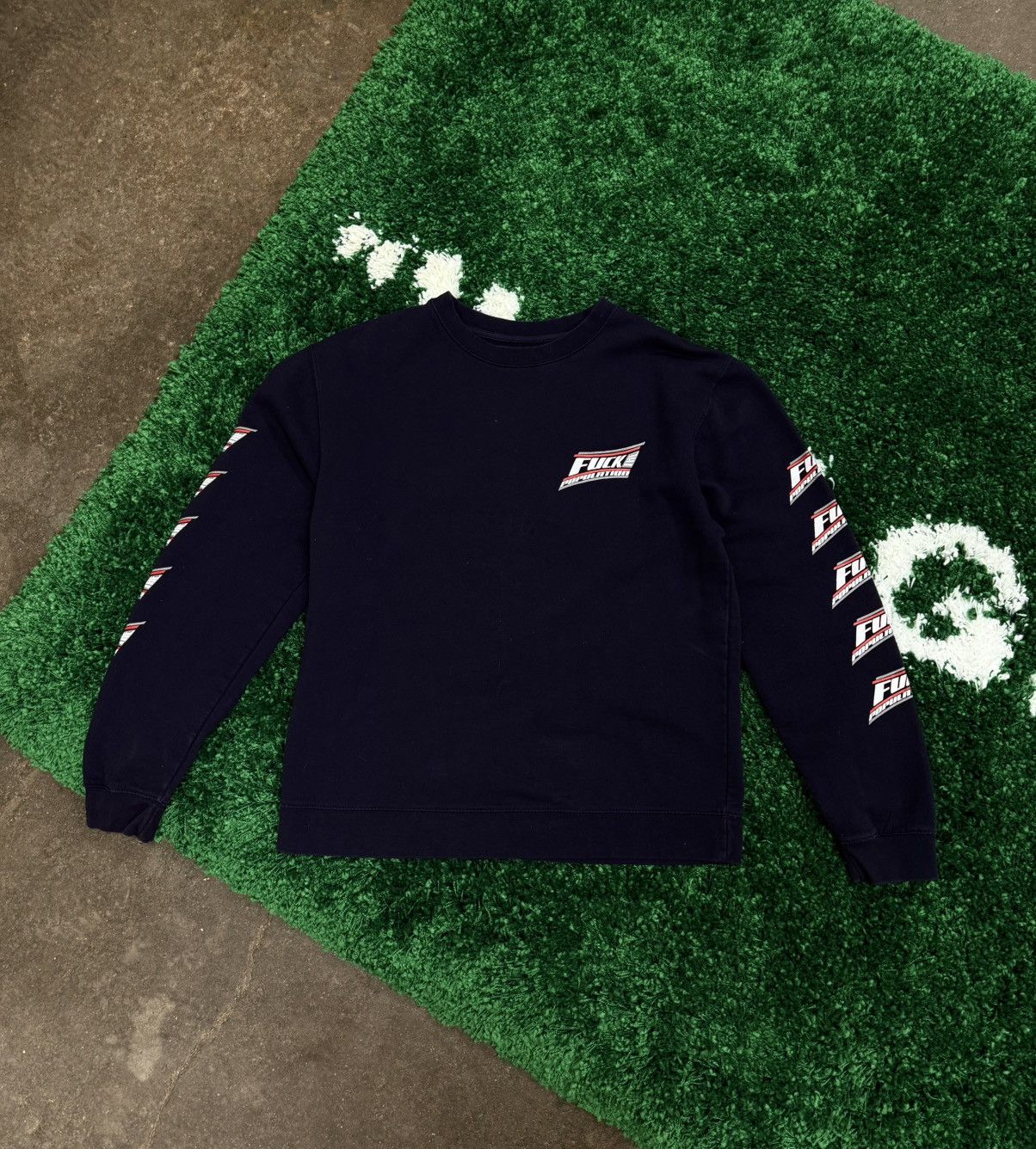 Fuck The Population FTP Squish Crewneck Sweatshirt Navy Medium Size US M / EU 48-50 / 2 - 4 Thumbnail