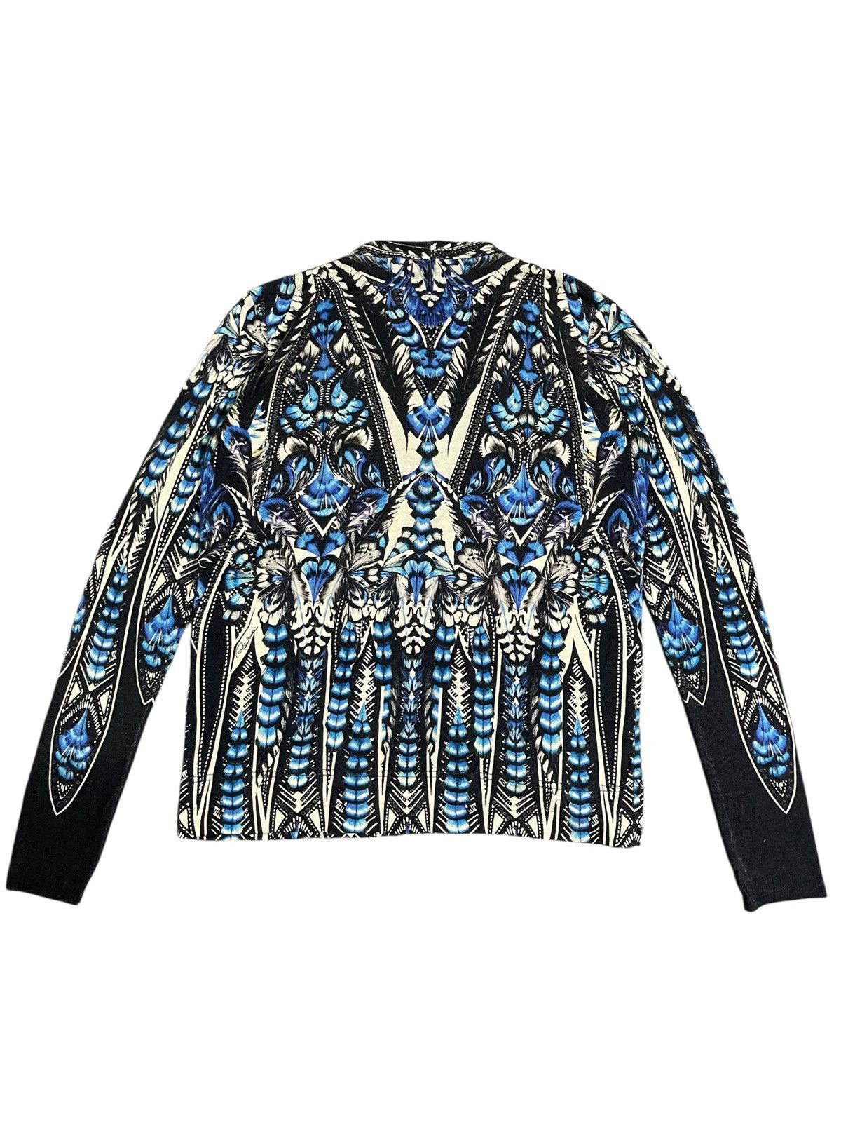 Roberto Cavalli FW14 Roberto Cavalli Floral Blue Cardigan Size M / US 6-8 / IT 42-44 - 2 Thumbnail