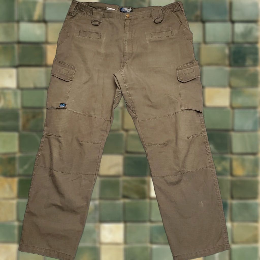 Vintage LA Police Gear Pants Mens 42x31 Green Tactical Ripstop Flat Front Chino Outdoor Shirt? Size US 42 / EU 58 - 1 Thumbnail