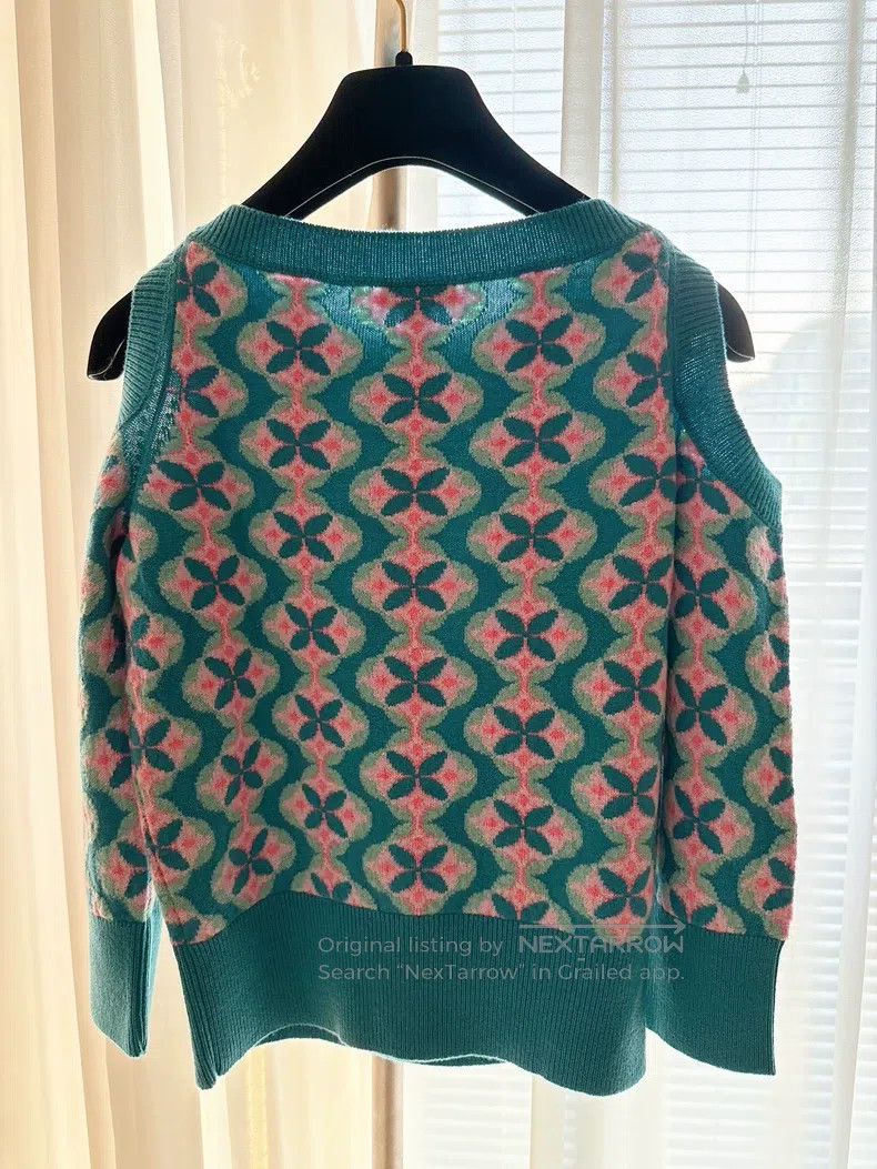 Chanel Chanel Colourful knitted off-the-shoulder long sleeves Size XXS / US 00 / IT 34 - 8 Thumbnail