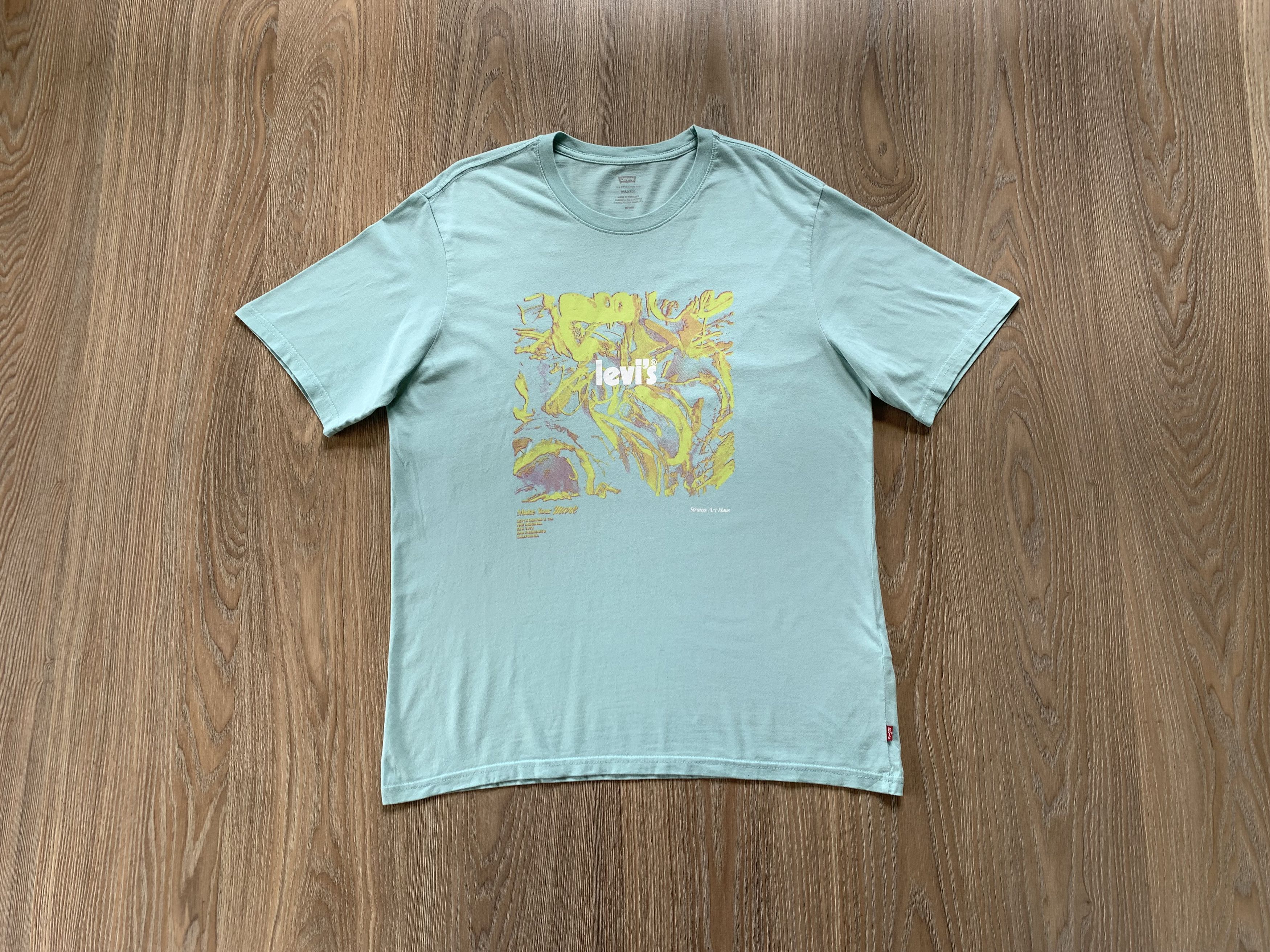Levi's Levis Printed Turquoise T Shirt Size US M / EU 48-50 / 2 - 9 Thumbnail