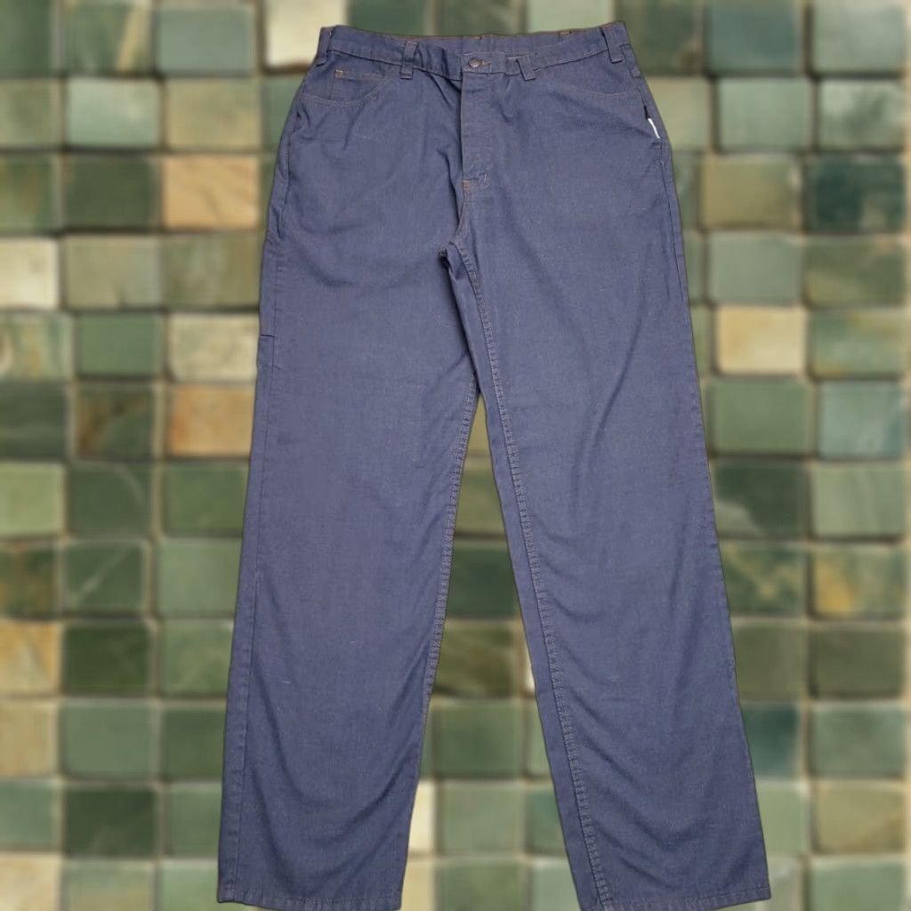 Denime VINTAGE Tough Duck FR Jeans Mens 36x36 Blue Denim Fire Flame Resistant Cargo Jeans Mens 36 Blue Denim 90s Mens Size US 36 / EU 52 - 1 Thumbnail