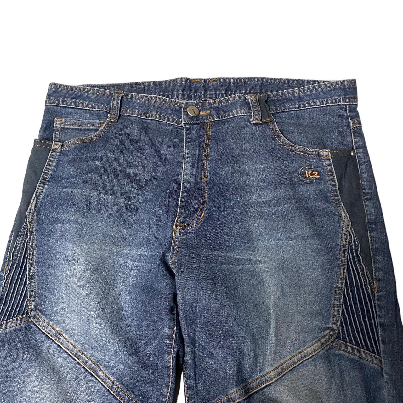 If Six Was Nine K2 Japanese Flared Embroided Straight Cut Jeans Size US 32 / EU 48 - 9 Thumbnail
