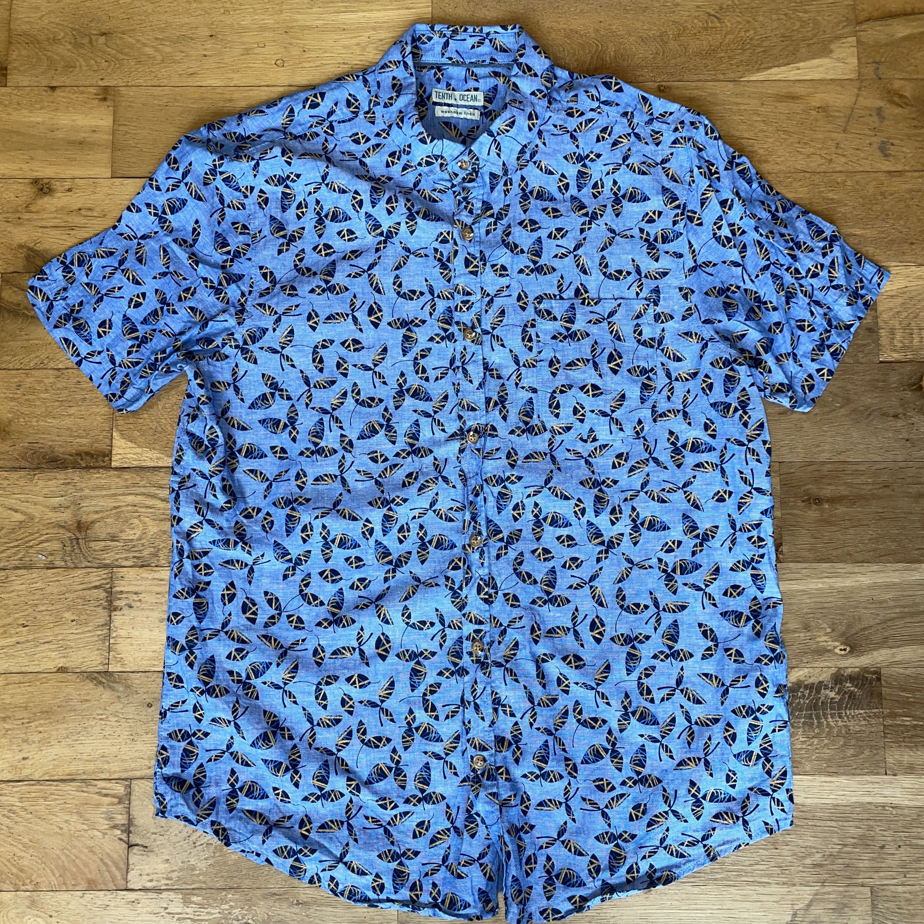 Vintage Tenth+ocean Men's Fashionable Shirt 55% Linen Summer Size L Size US L / EU 52-54 / 3 - 1 Thumbnail