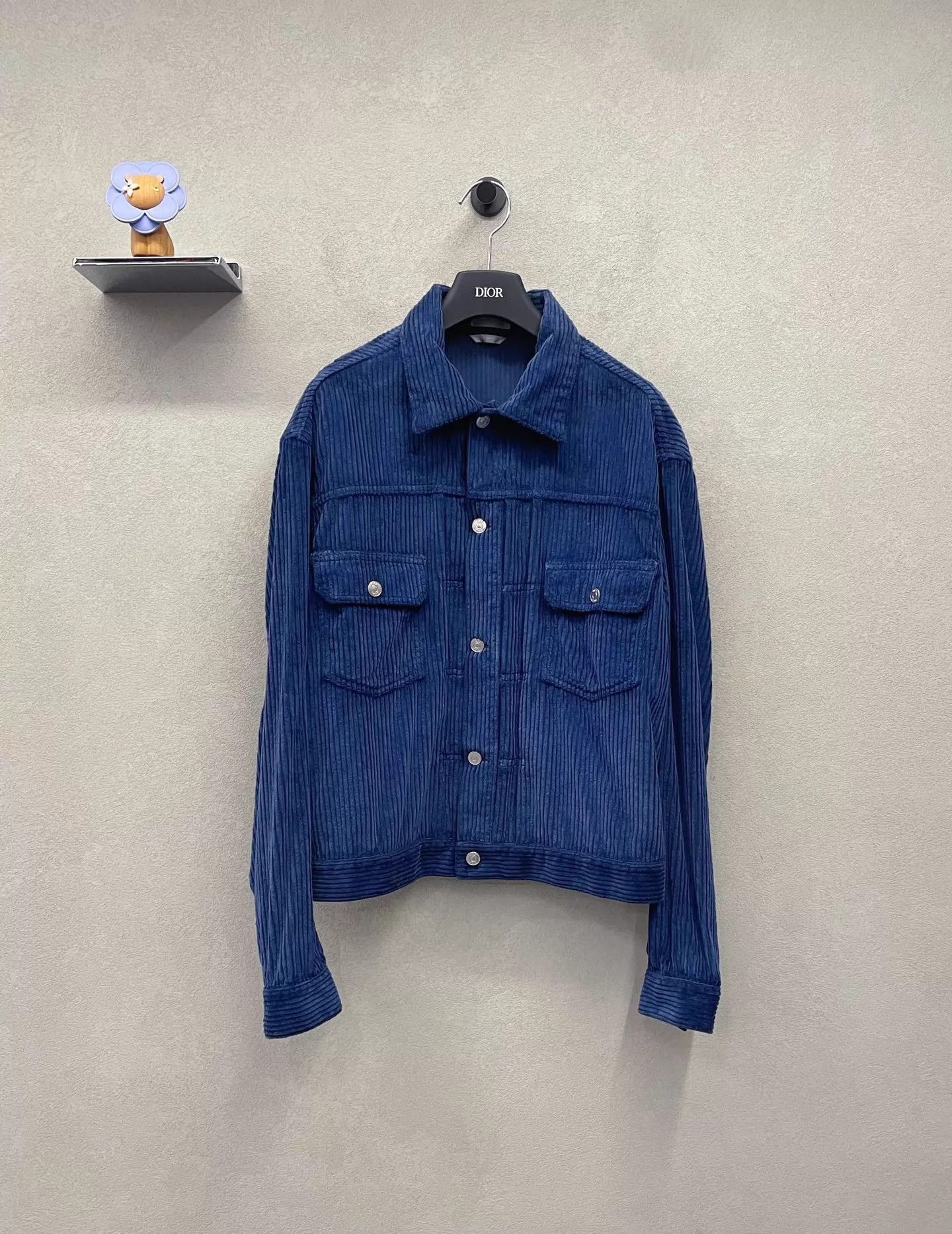Dior Blue Corduroy Button-Up Jacket Size US M / EU 48-50 / 2 - 1 Thumbnail