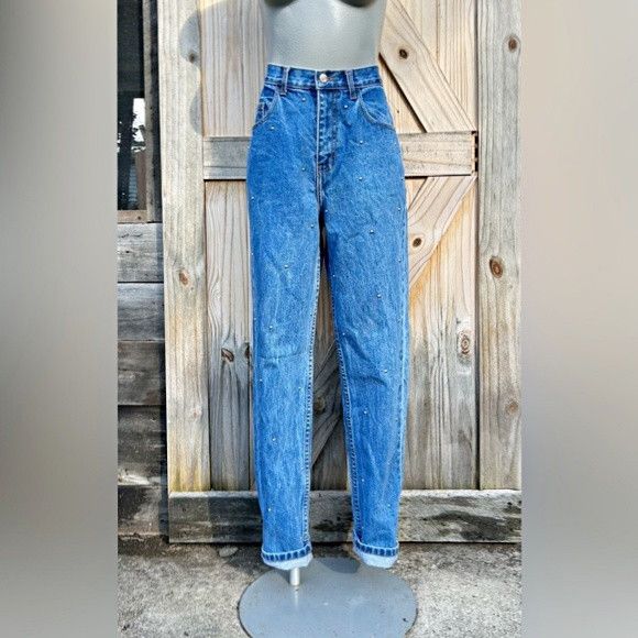 Other Vintage 80s Fredericks of Hollywood Studded Mom Jeans Size 28" / US 6 / IT 42 - 1 Thumbnail