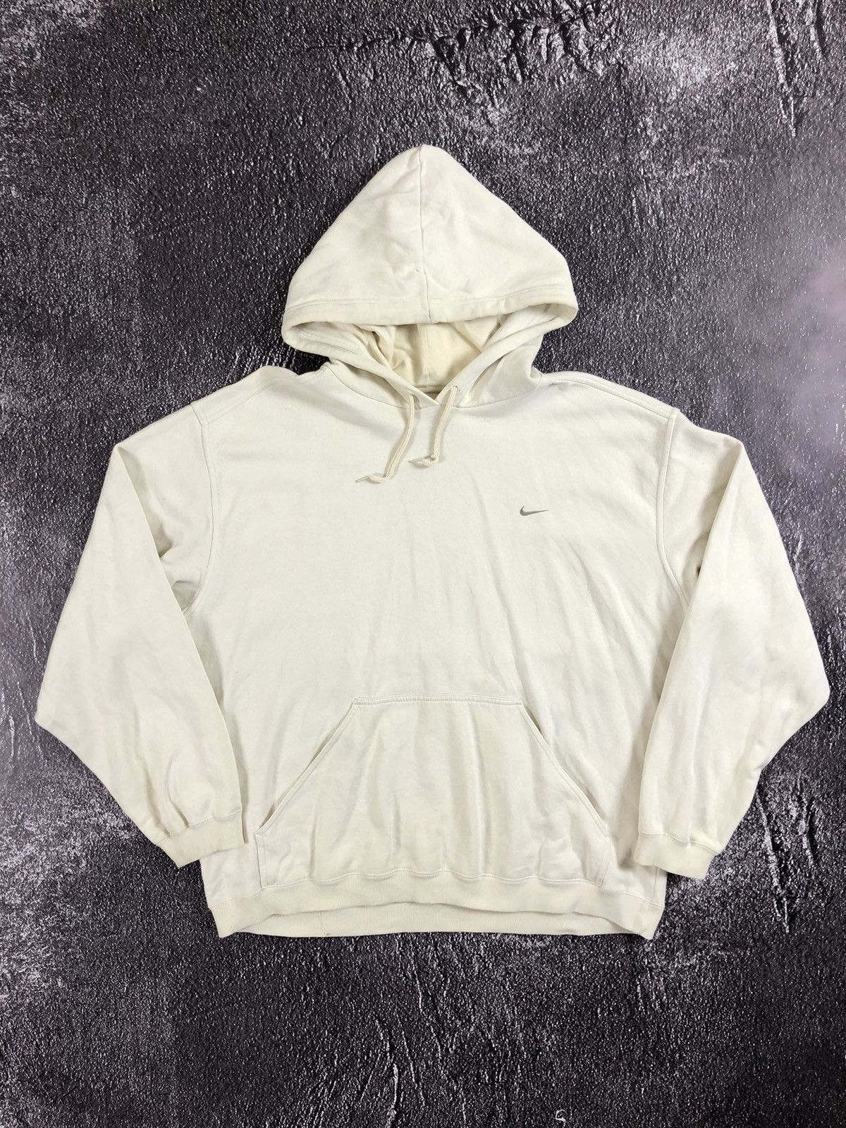 Nike vintage cream hoodie big logo