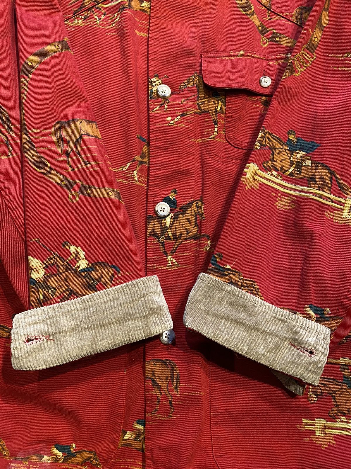 Polo Ralph Lauren Polo Ralph Lauren equestrian print red western jacket. Size US M / EU 48-50 / 2 - 4 Thumbnail