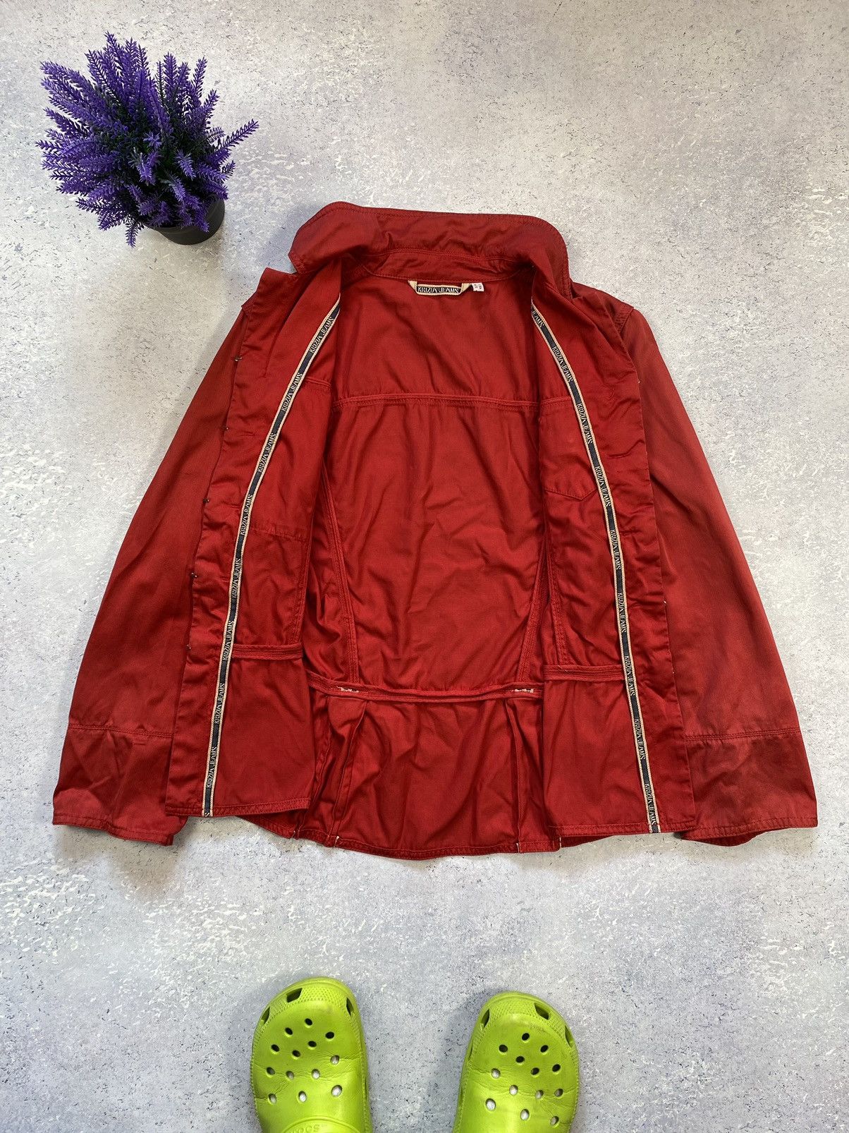 Krizia Krizia Jeans Women’s Red Light Overshot Jacket Size S / US 4 / IT 40 - 4 Thumbnail