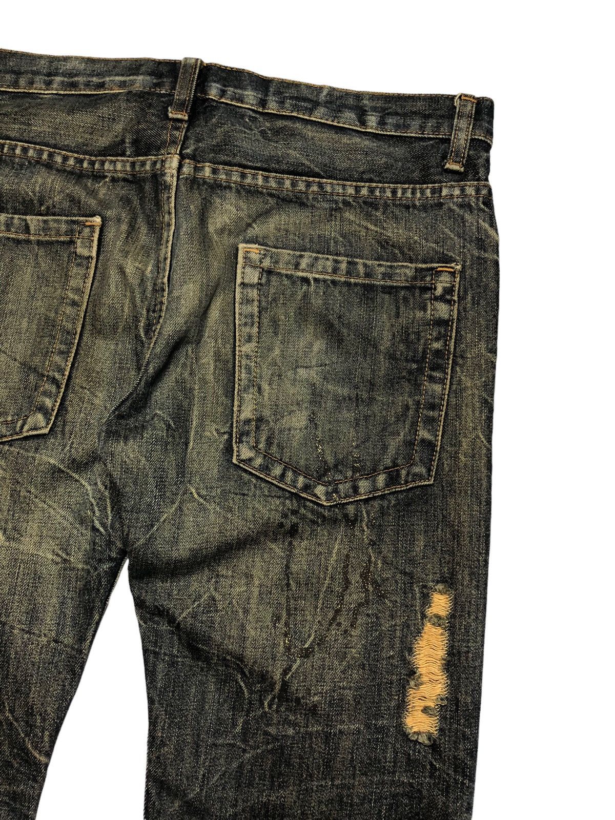 Japanese Brand Japanese Brand KUI distressed glitter rusty denim pants Size US 33 - 19 Thumbnail