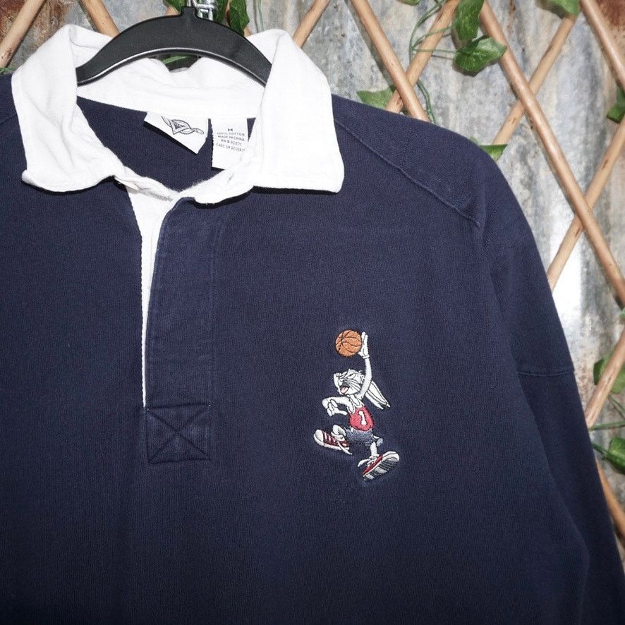 Acme Clothing Medium - Vintage Y2K Acme looney tunes buggs bunny rugby tee Size US M / EU 48-50 / 2 - 2 Thumbnail