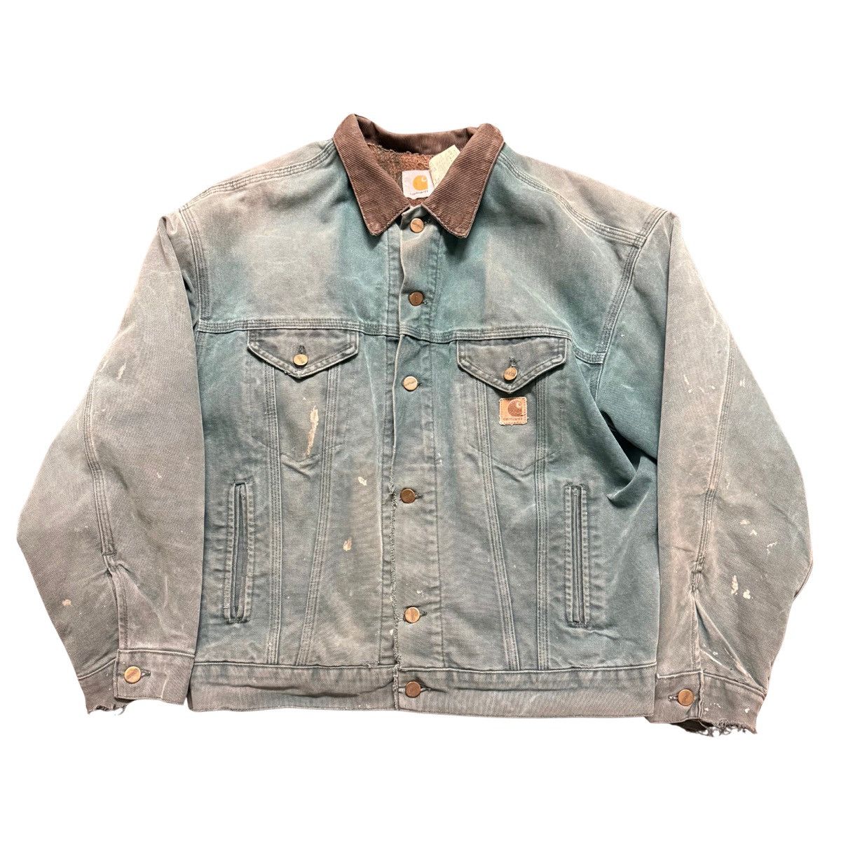 Carhartt VTG 90s Green Carhartt Blanket Lined Jacket Size US L / EU 52-54 / 3 - 1 Thumbnail