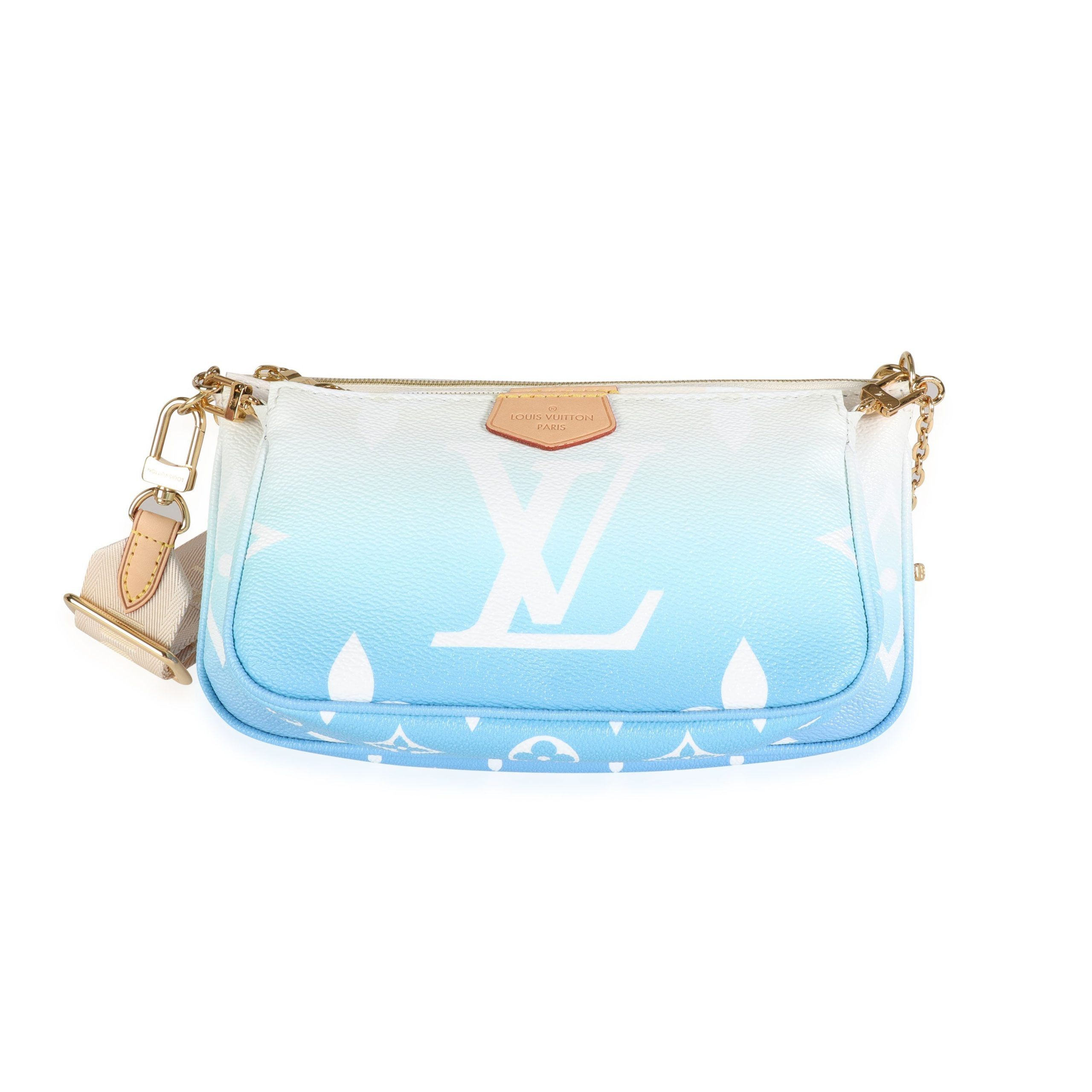 image of Louis Vuitton Blue Monogram Giant By The Pool Multi-Pochette Accessoires, Women's