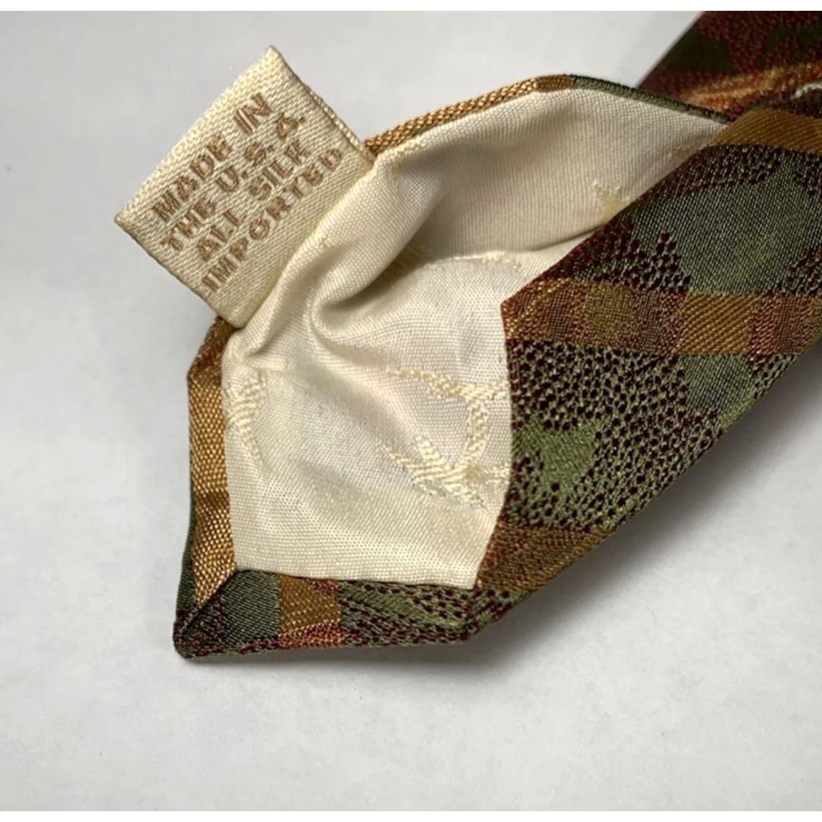 Tommy Bahama Tommy Bahama Silk Tie Stripe Floral Green Gold Made in the USA necktie Size ONE SIZE - 2 Thumbnail