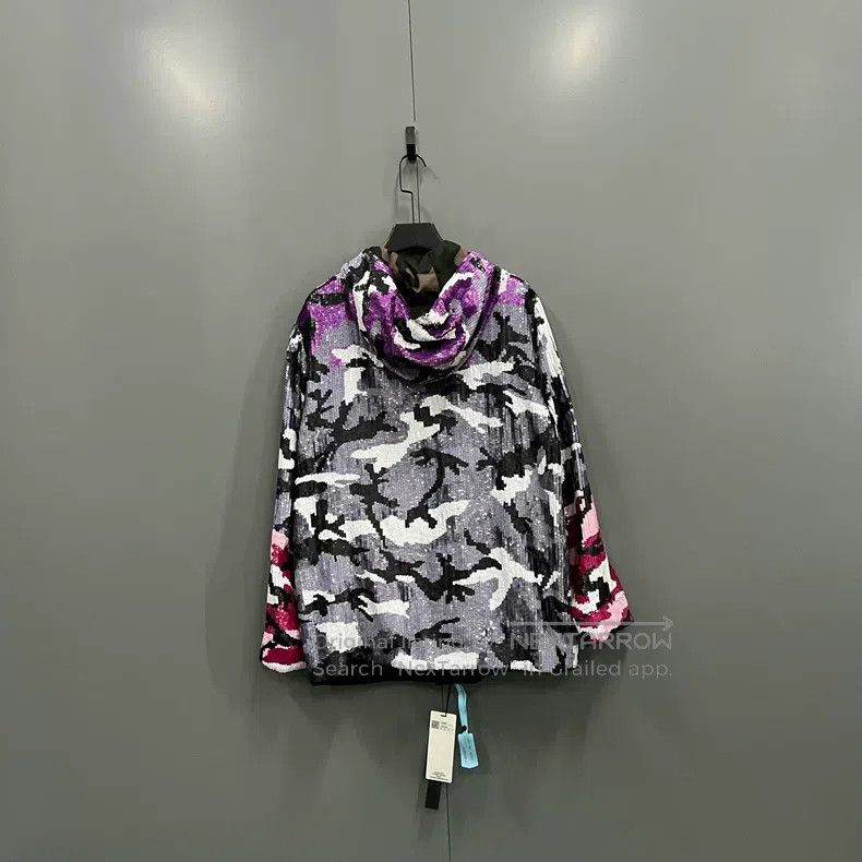 Valentino Valentino Camouflage sequin hooded jacket Size L / US 10 / IT 46 - 2 Thumbnail