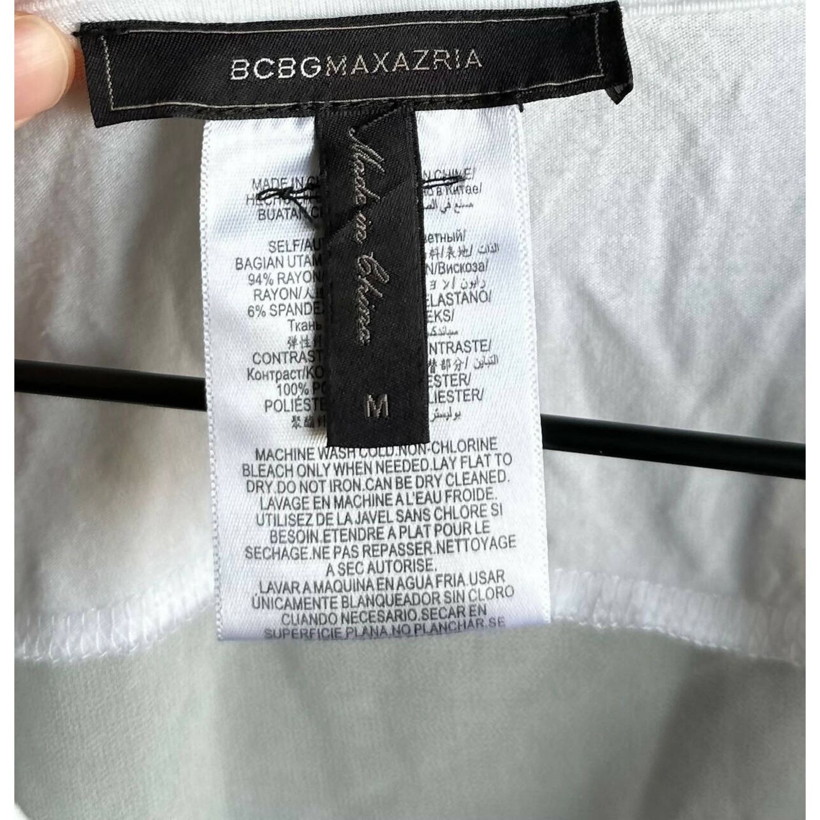 Bcbgmaxazria BCBG Maxazria White High Low Sheer Sleeveless Top Sz M Size M / US 6-8 / IT 42-44 - 4 Thumbnail