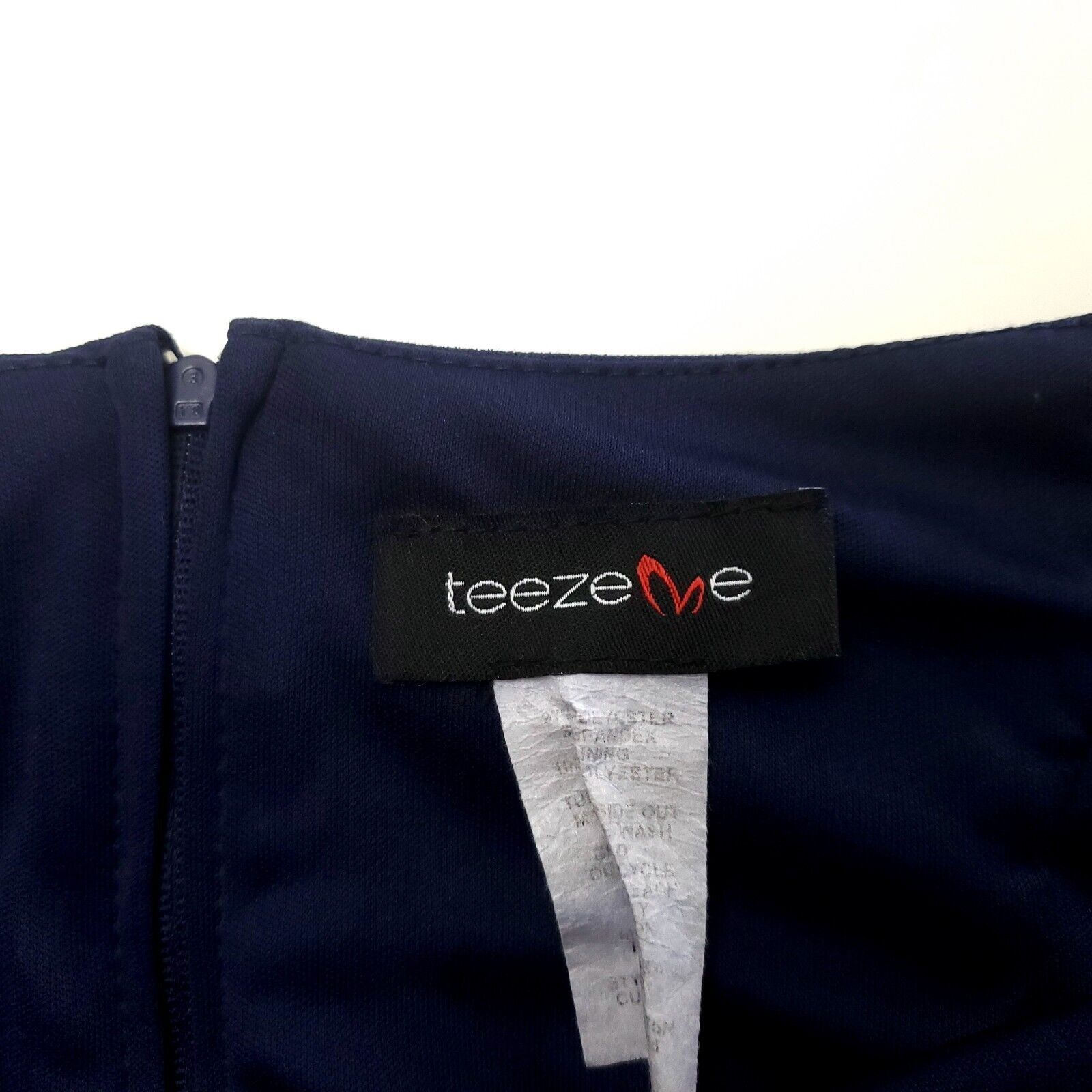 Designer Teeze Me Polyester Spandex Blue Dress Size 7 A-Line Sleevele Size M / US 6-8 / IT 42-44 - 5 Thumbnail
