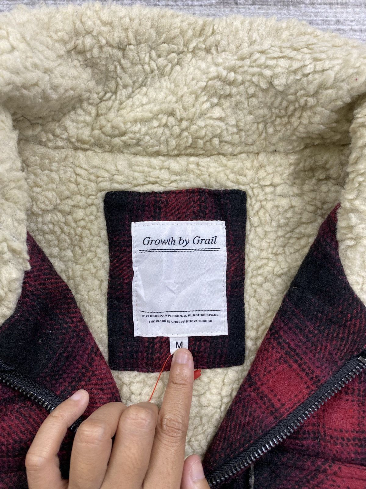 Vintage Vintage Growth By Grail Lined Sherpa Wool Flannel Jacket Size US M / EU 48-50 / 2 - 10 Thumbnail