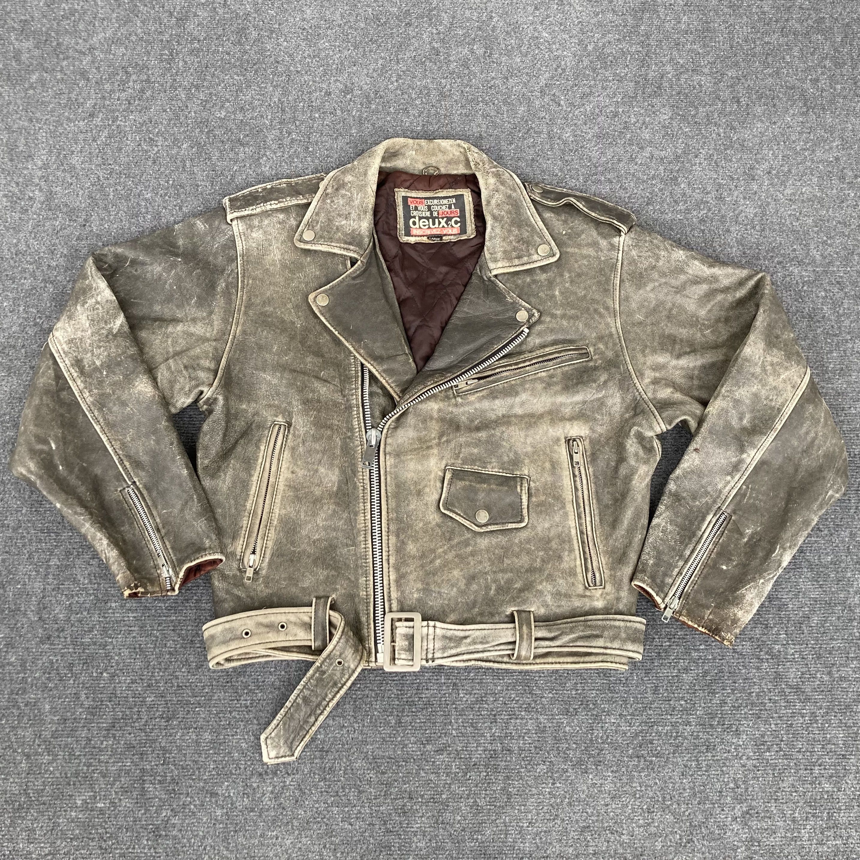 Vintage Vtg Deux2c Men's Rock N Roll Leather Jacket Size US M / EU 48-50 / 2 - 2 Thumbnail
