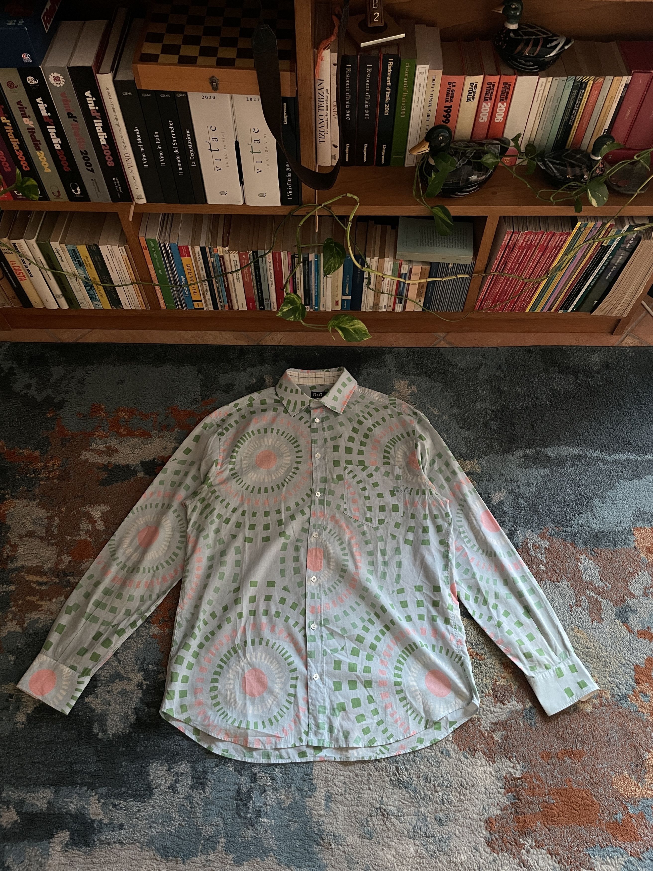 Dolce Gabbana Full Print Vintage Multicolor Shirt