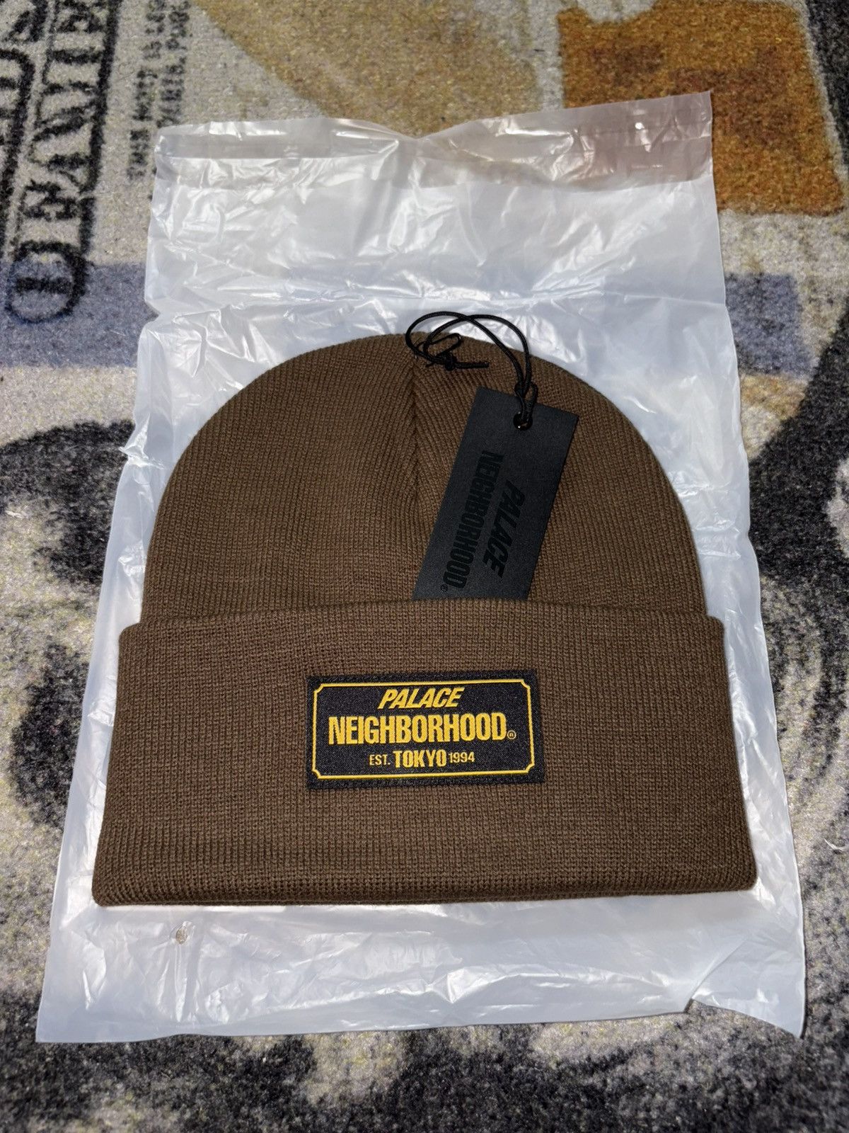 Palace Palace x Neighborhood Beanie Brown Size ONE SIZE - 1 Thumbnail