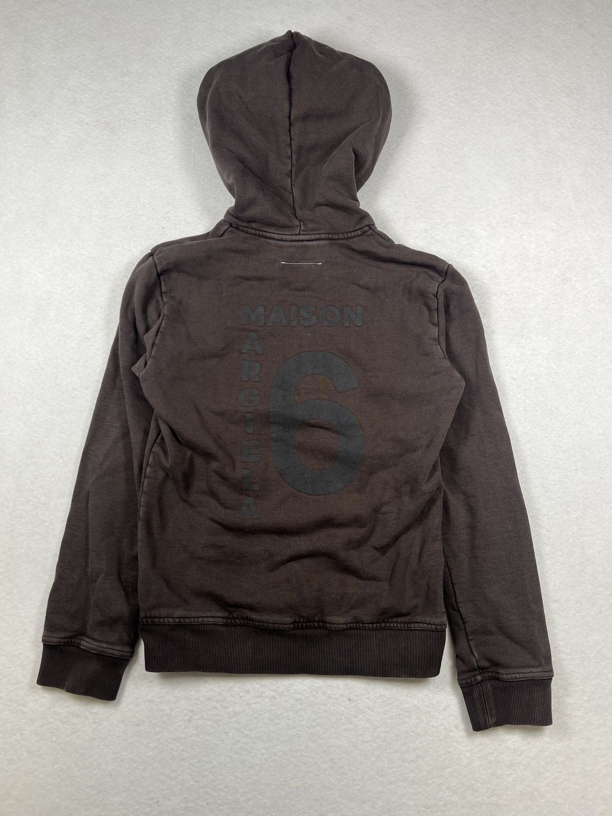 MM6 MM6 Maison Martin Margiela Brown Zip Up Logo Hoodie size S Size US S / EU 44-46 / 1 - 1 Thumbnail