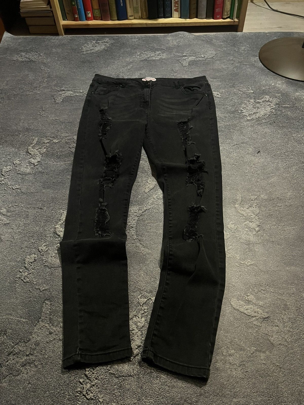 Japanese Brand Distressed Glamour Drip Slim Fit / Archive Y2K Vintage 90s Size US 32 / EU 48 - 1 Thumbnail