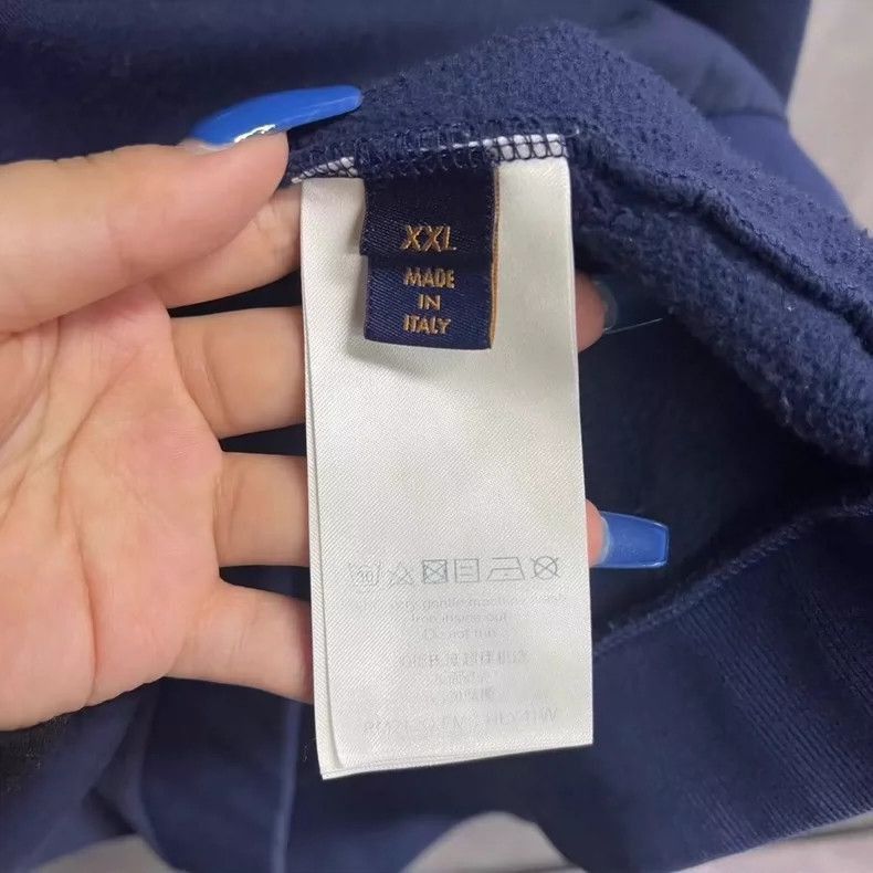 Louis Vuitton Louis Vuitton Navy Logo Embroidered Sweatshirt -2505 Size US XXL / EU 58 / 5 - 4 Thumbnail