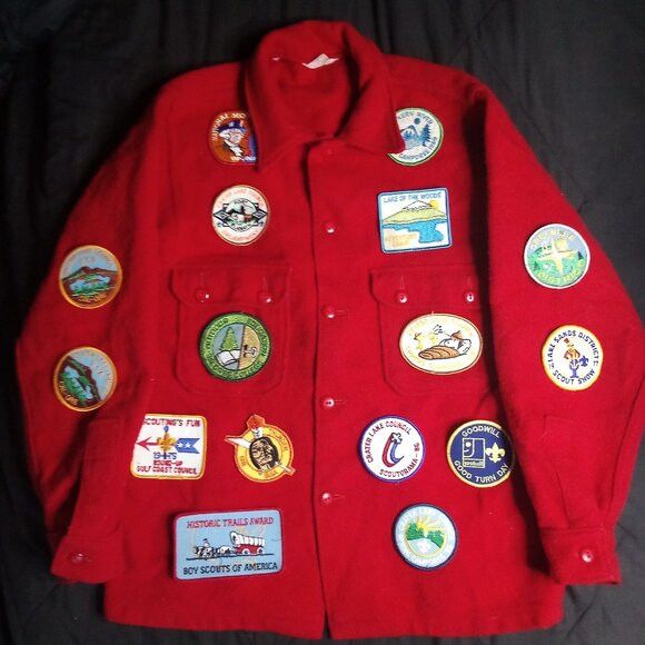 Other Vintage Boy Scouts America Jacket Shacket Wool Patches Size US L / EU 52-54 / 3 - 1 Thumbnail