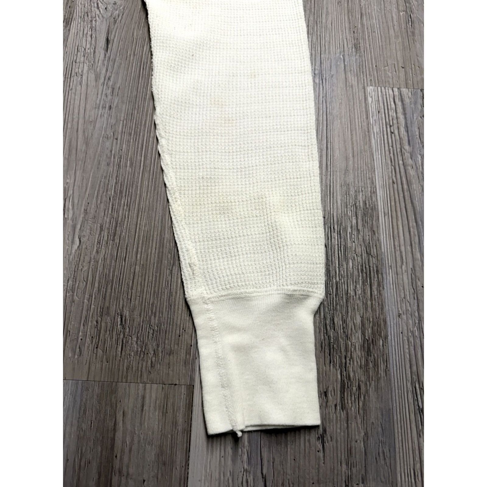 Fruit Of The Loom Vintage Fruit of the Loom Thermal Bottoms Waffle Knit White Long Johns Size M Size US 31 - 6 Thumbnail