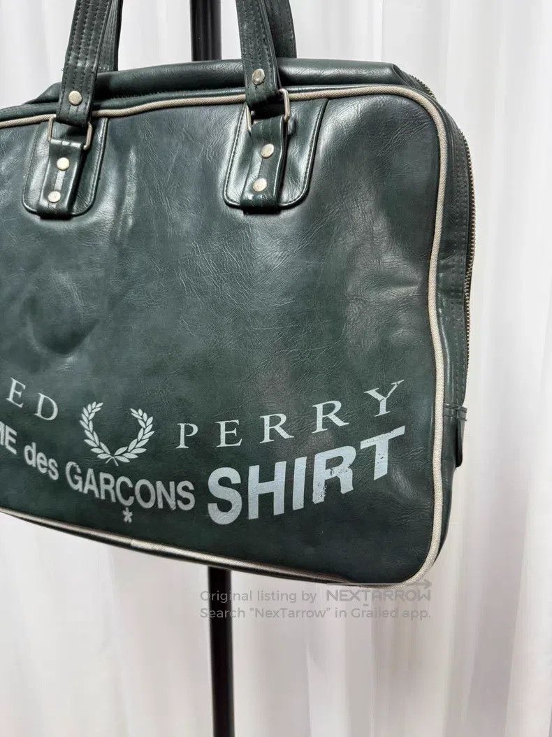 Comme des Garcons Comme des Garcons Dark green vintage waxed leather handbag Size ONE SIZE - 3 Thumbnail