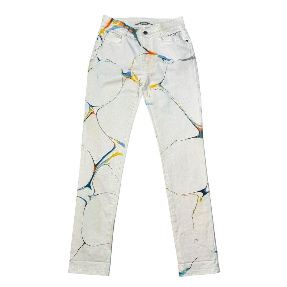 Stella McCartney Stella McCartney Mid Rise Marble Print White Jeans Made In Size 24" / US 00 / IT 34 - 2 Thumbnail