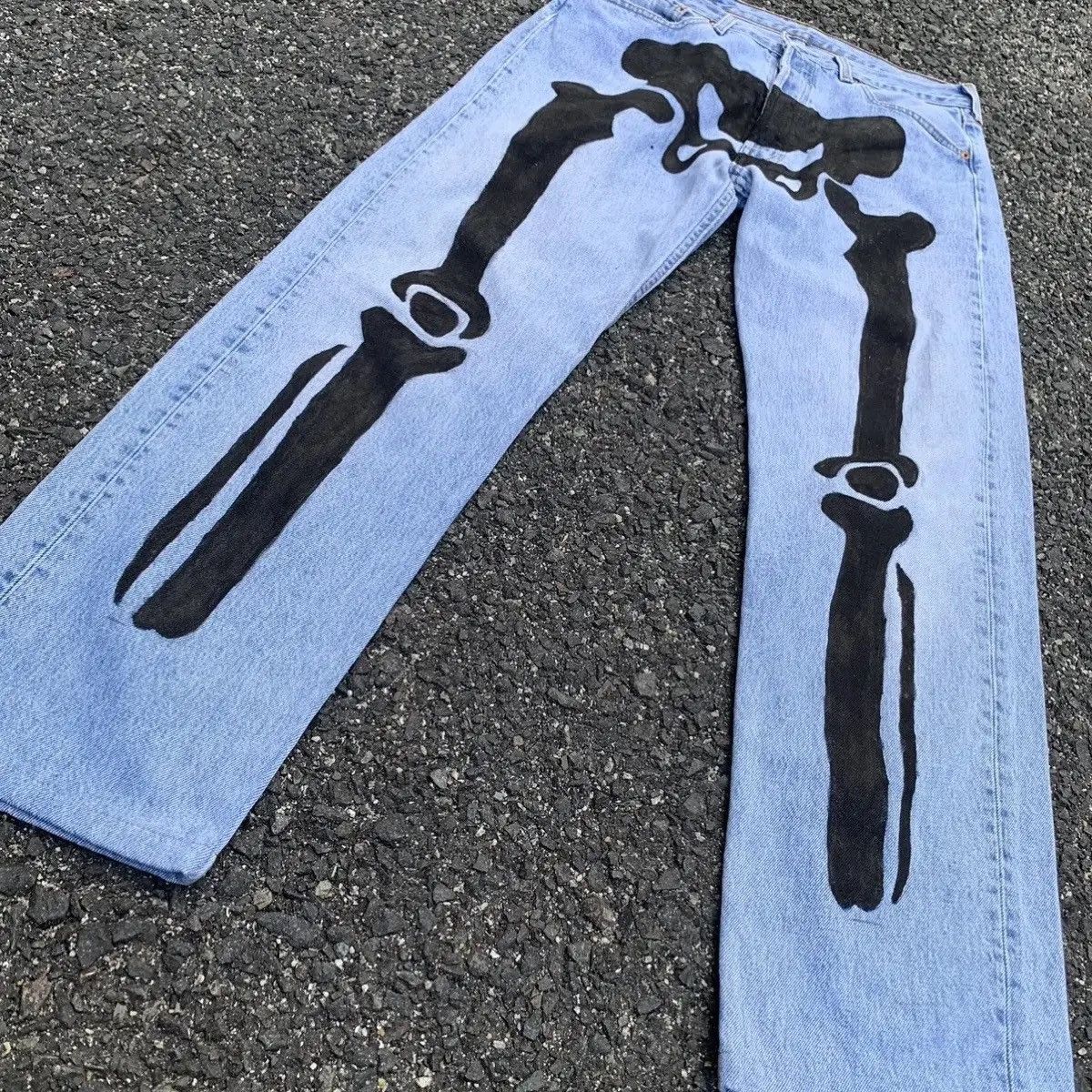 Levi's 💥1990’s Vintage Levis 32x30 Skletons CustomMade Levis Pants Size US 32 / EU 48 - 6 Thumbnail