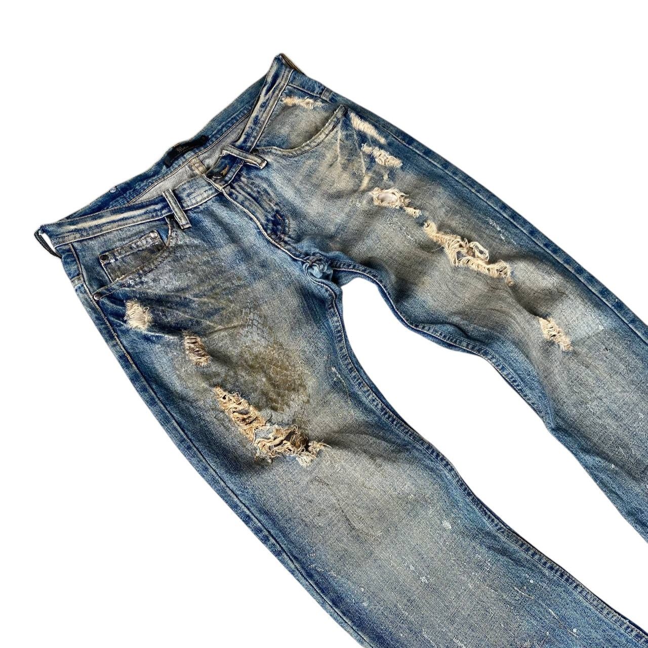 Japanese Brand FLARE Midas Japan "Gimmick" Distressed Grunge Cyber Punk Size US 29 - 6 Thumbnail