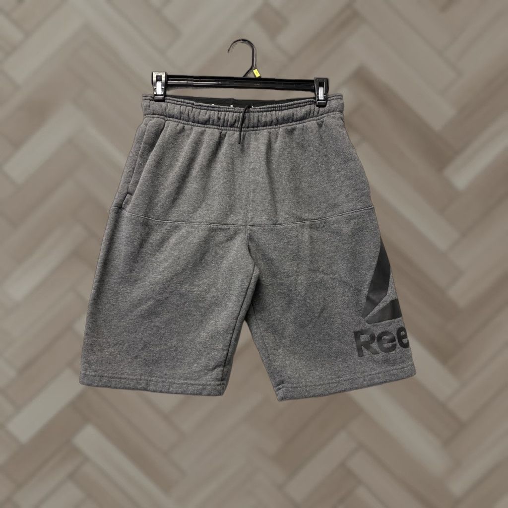 Reebok Reebok Ft Short Mens Workout Drawstring Pockets Zip Size Medium Gray 63-43 Size US 31 - 1 Thumbnail