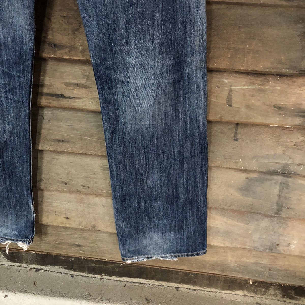 Levi's 501 Levis ripped distressed Blue faded Denim Pants #7309 Size US 31 - 21 Thumbnail