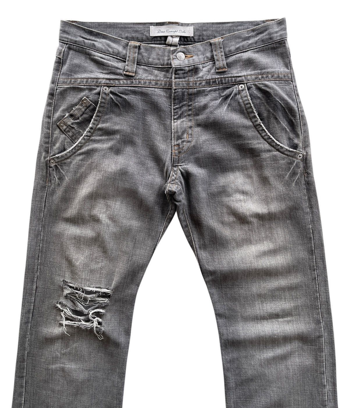 Les Deux DEUX Concept Labo Distressed Flare Grey Denim Size US 34 / EU 50 - 3 Thumbnail