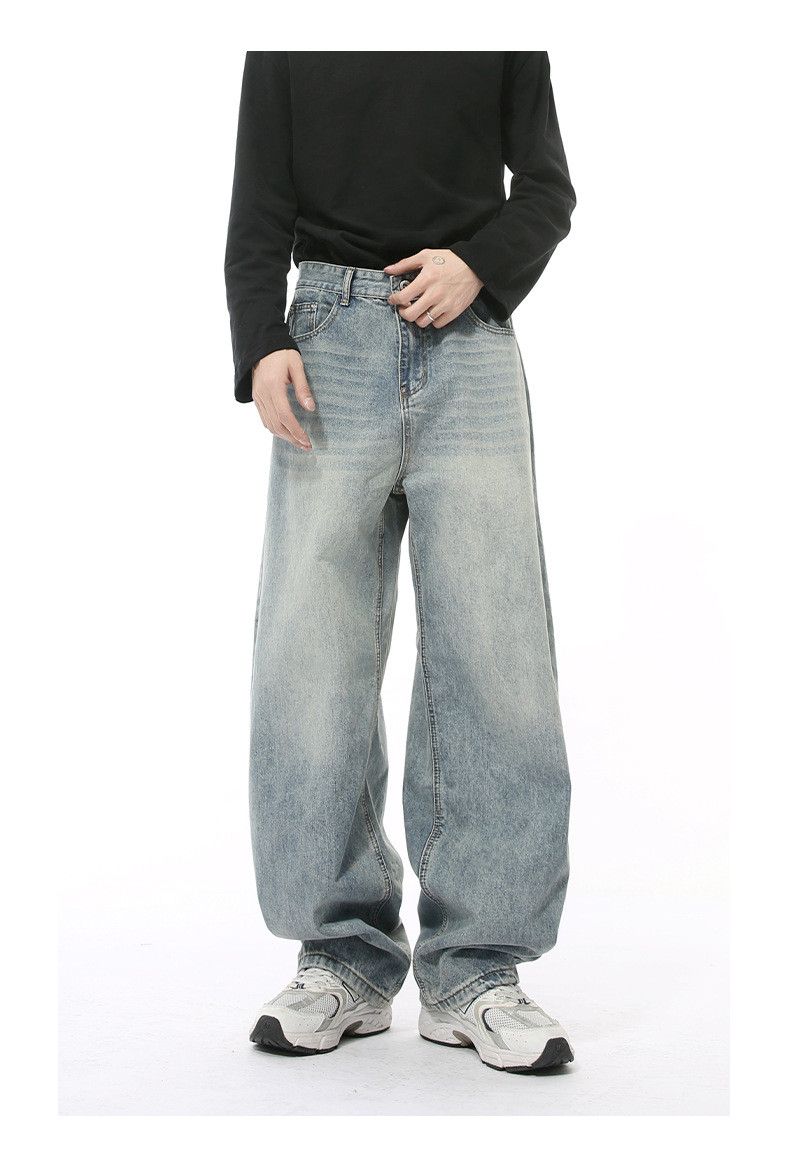 Japanese Brand Japanese retro wide-leg washed curved jeans Size US 32 / EU 48 - 2 Thumbnail