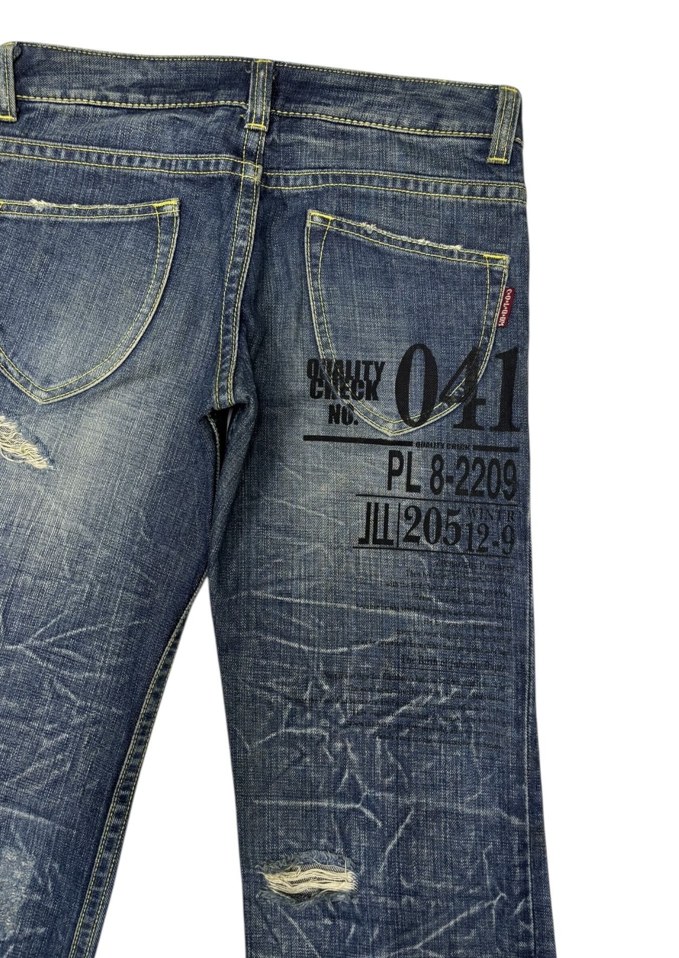 If Six Was Nine × Japanese Brand × Le Grande Bleu (L.G.B.) Vintage Co&Lu Cocolulu Statement Denim Jeans Low Rise Size US 31 - 7 Thumbnail