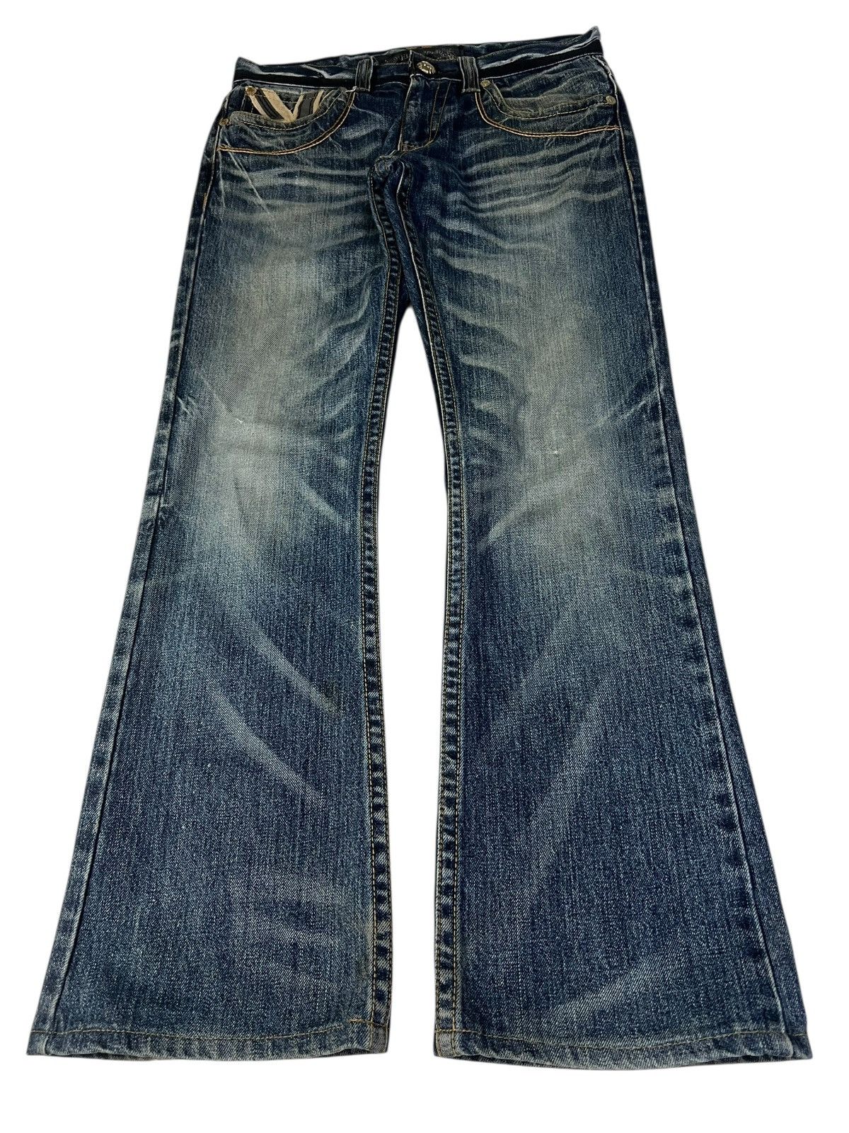 Japanese Brand Red Pepper Flare Denim Jean Size US 30 / EU 46 - 1 Thumbnail