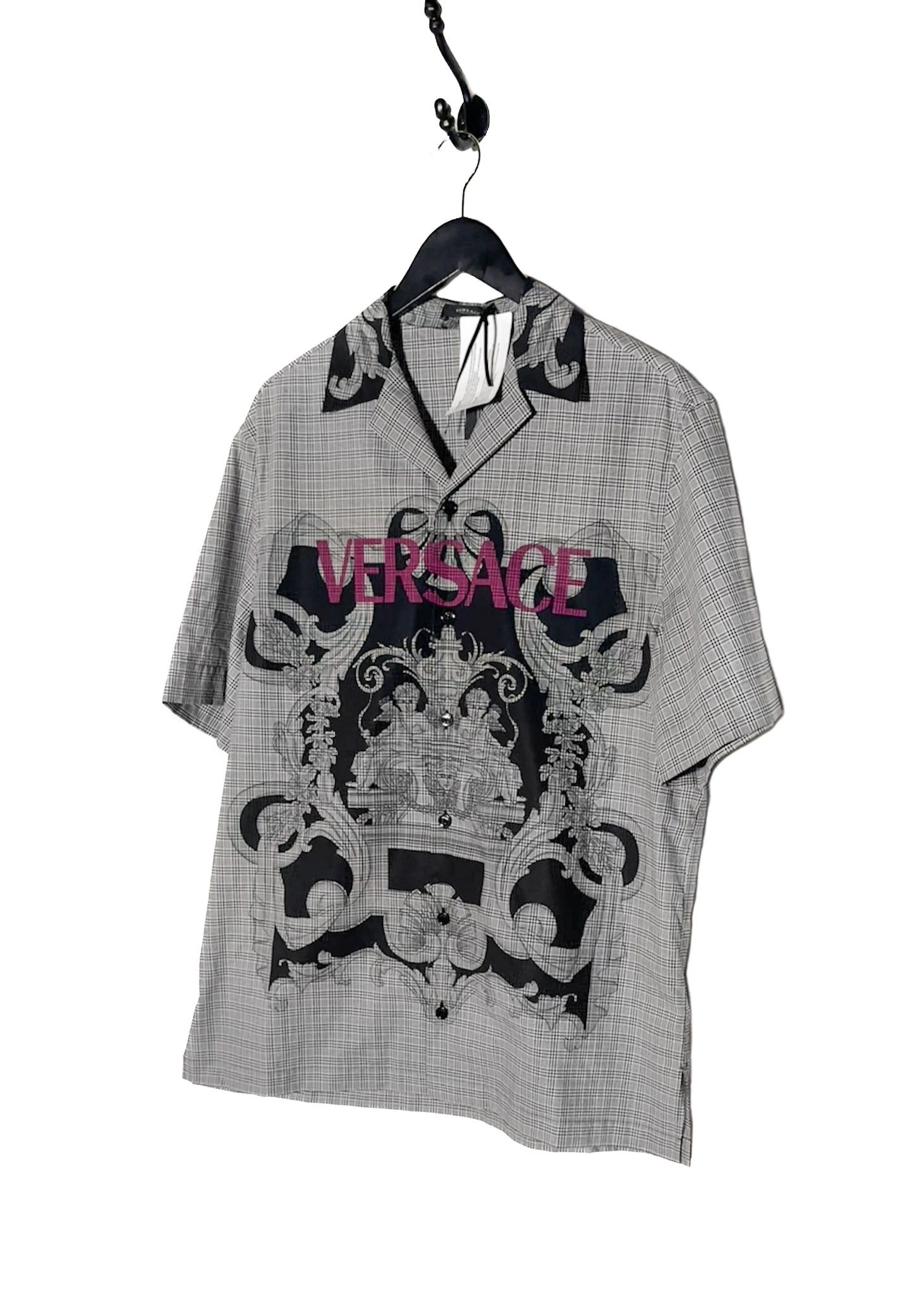 Versace Versace Grey Logo Print Short Sleeves Shirt Size US XS / EU 42 / 0 - 2 Thumbnail