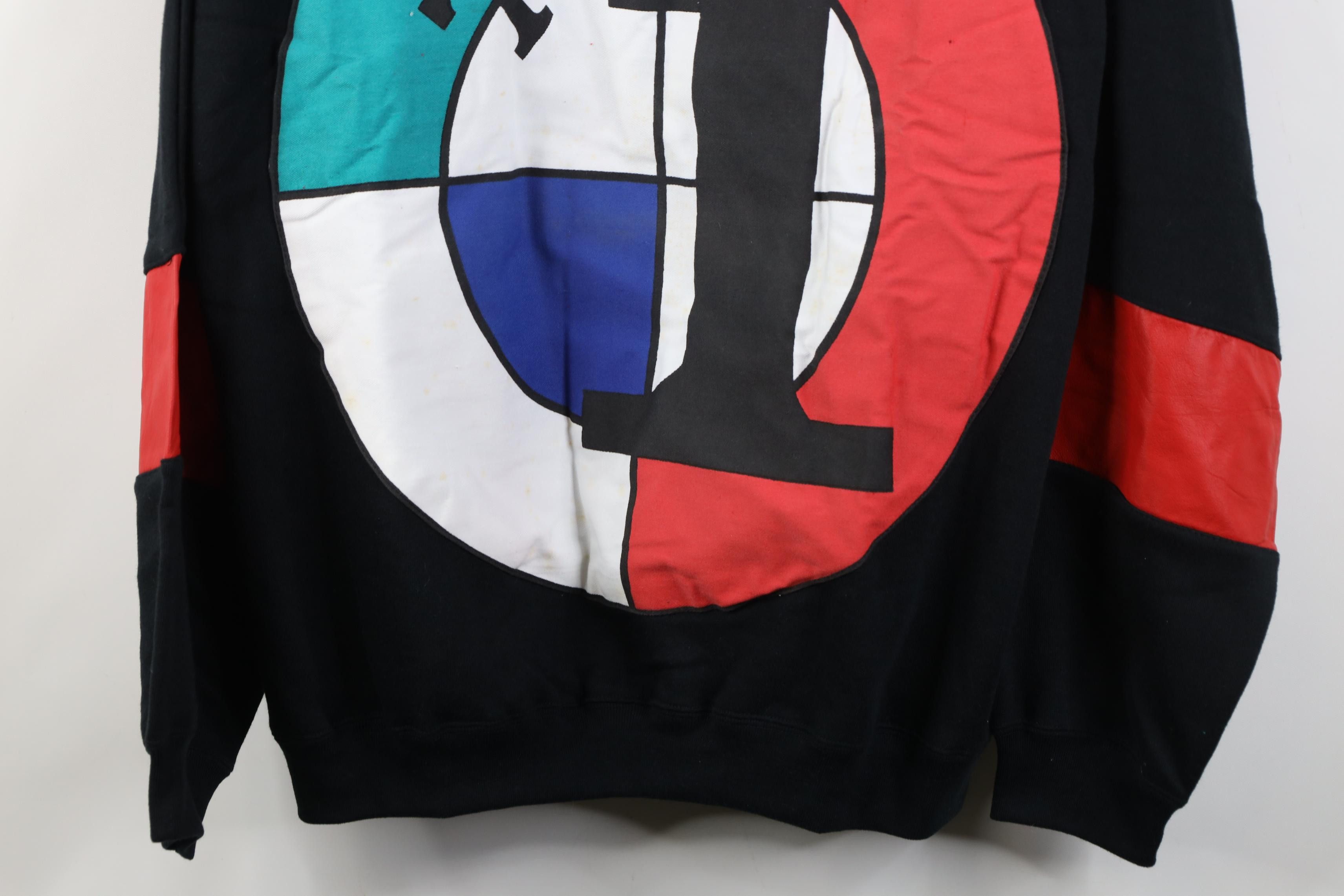 Vintage Deadstock Vintage 90s Streetwear Leather Bullseye Sweatshirt Size US XL / EU 56 / 4 - 3 Thumbnail