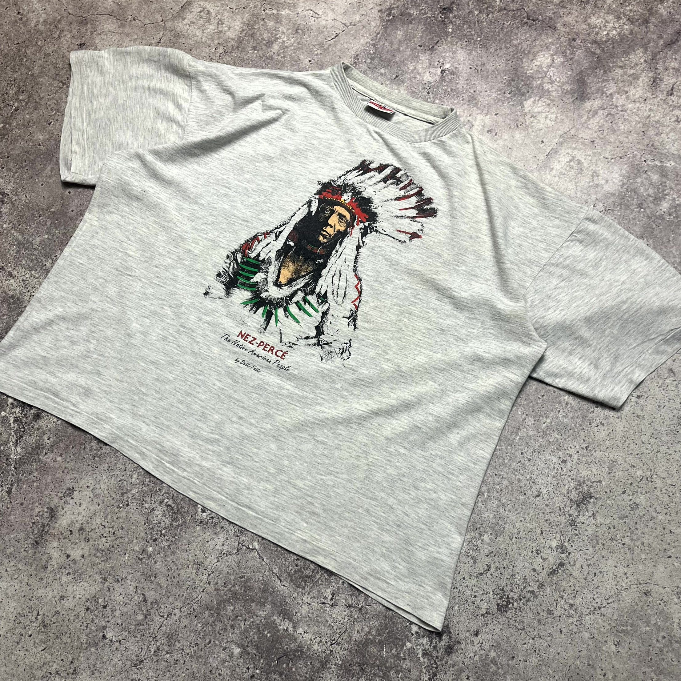 Vintage Vintage Native American Grey Boxed T-Shirt Size M Size US M / EU 48-50 / 2 - 2 Thumbnail