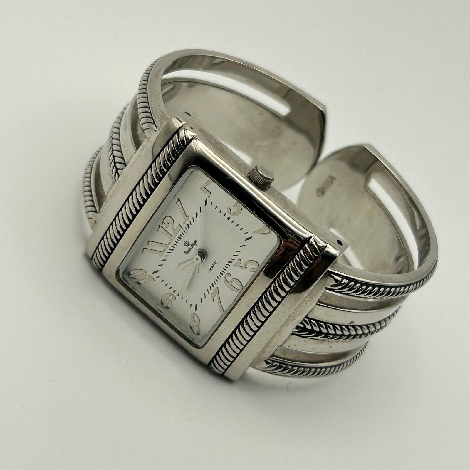 Other Premier Designs Silver Tone Square Dial Quartz Bangle Watch Size ONE SIZE - 4 Thumbnail
